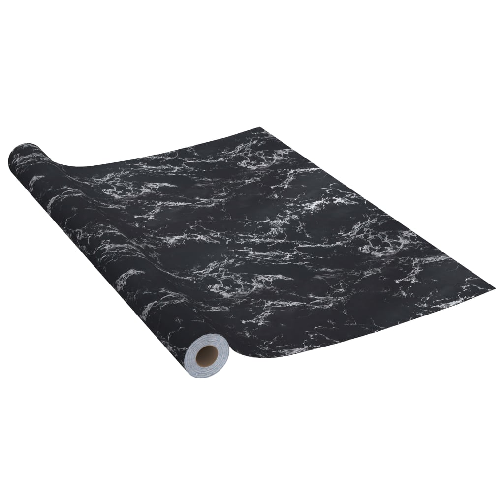 fekete kőmintás öntapadó PVC bútorfólia 500 x 90 cm