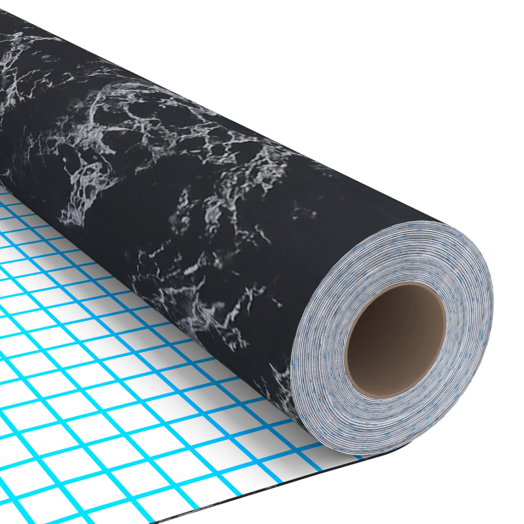 fekete kőmintás öntapadó PVC bútorfólia 500 x 90 cm