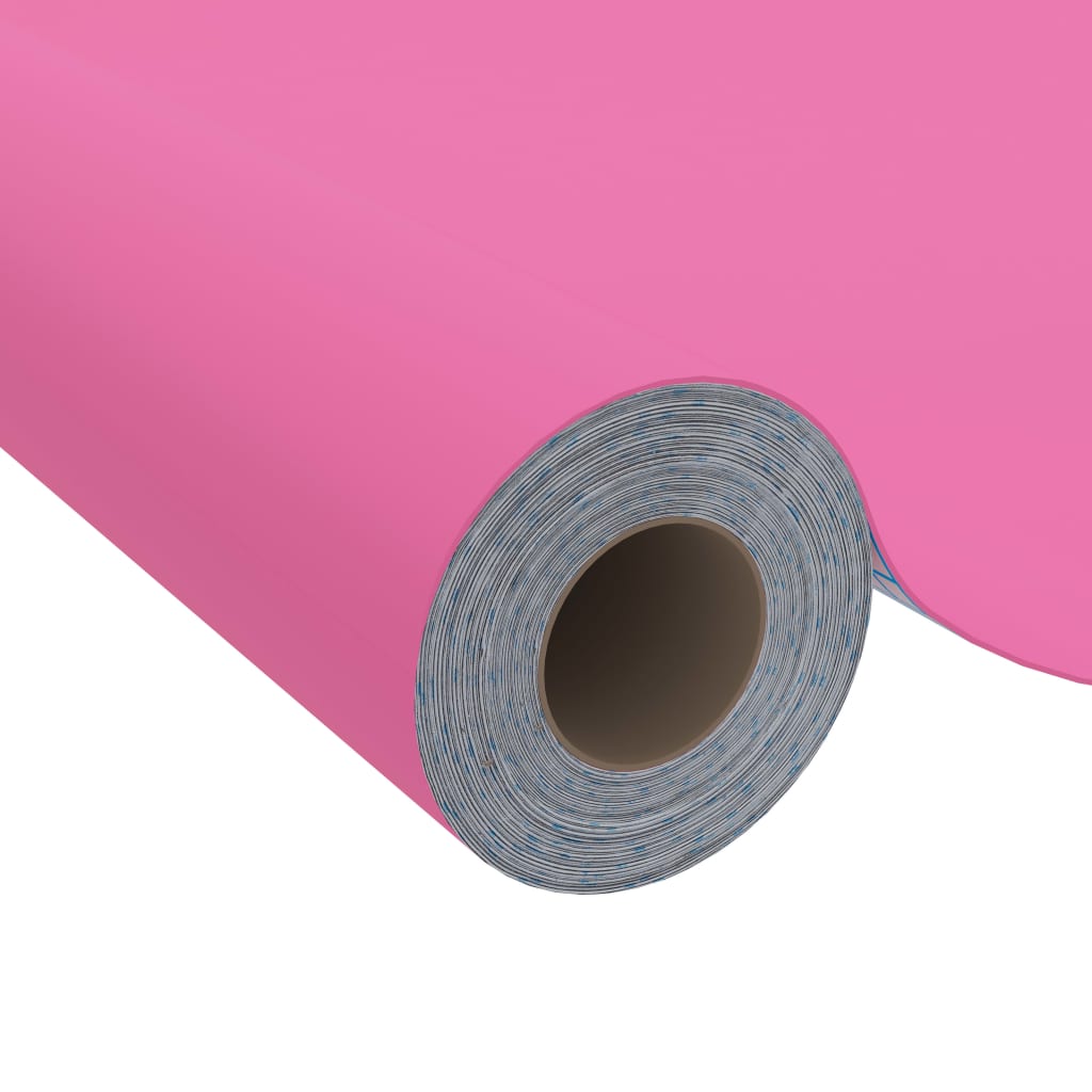 magasfényű rózsaszín öntapadó PVC bútorfólia 500 x 90 cm
