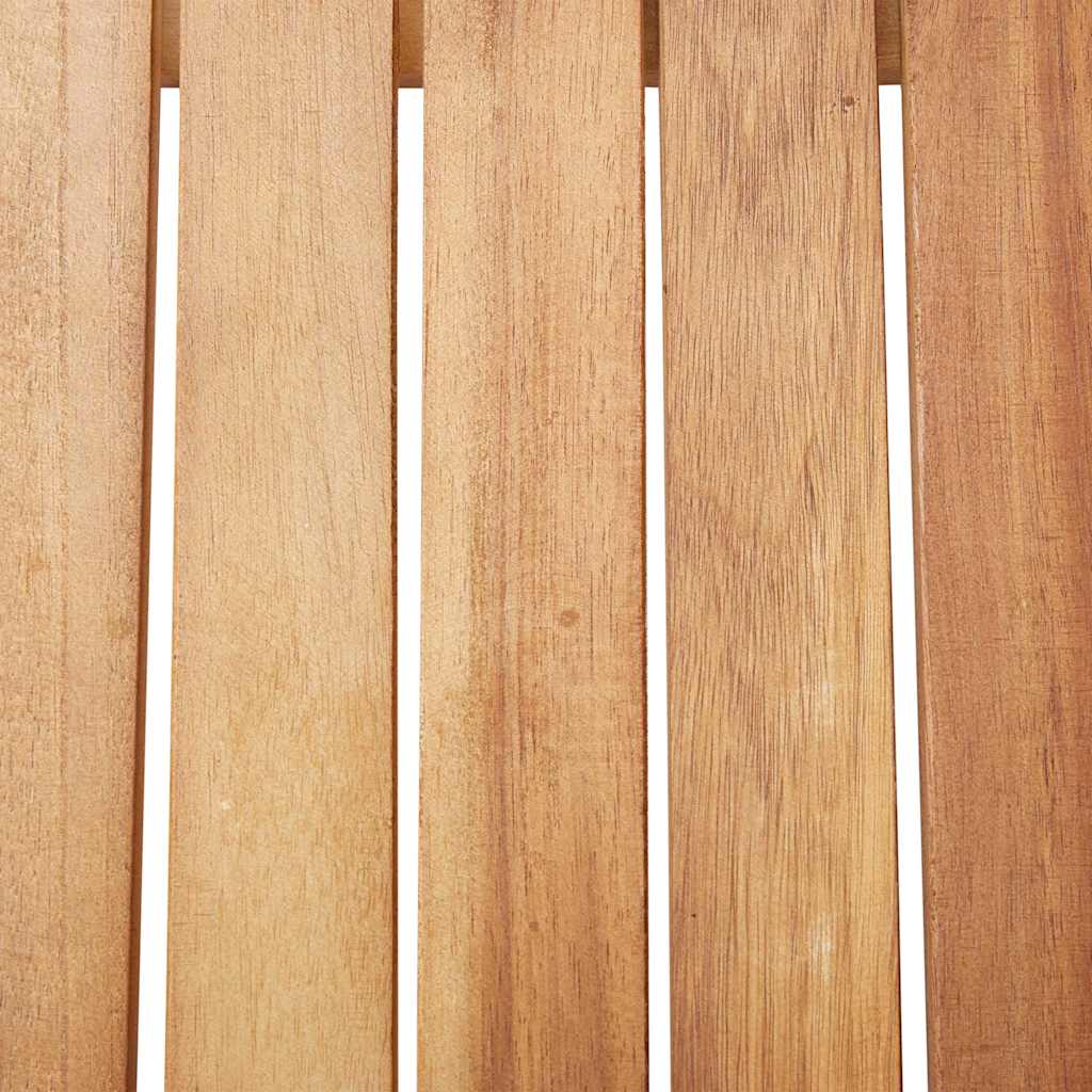 3 részes szürke polyrattan és akácfa kerti étkezőgarnitúra