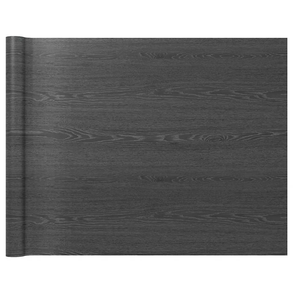 2 db sötét faszínű öntapadó PVC ajtófólia 500 x 90 cm