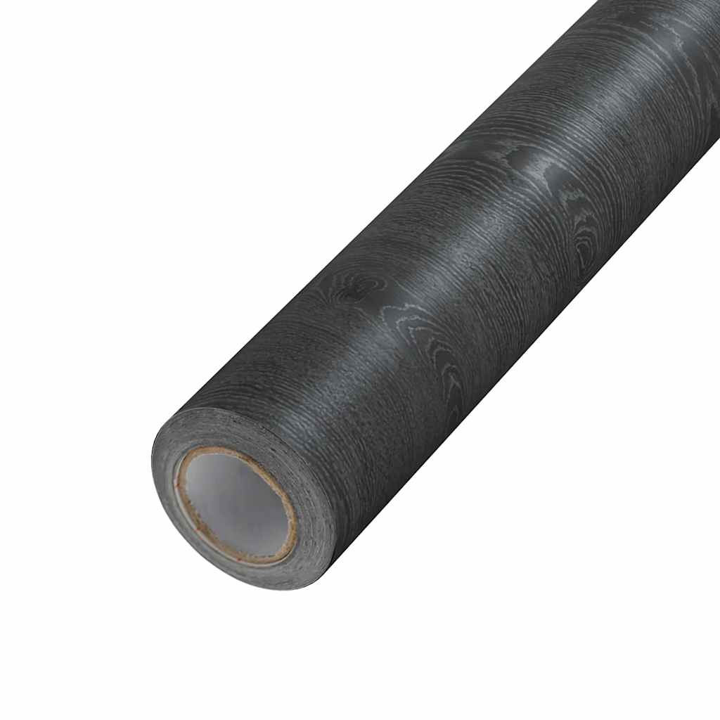 2 db sötét faszínű öntapadó PVC ajtófólia 500 x 90 cm