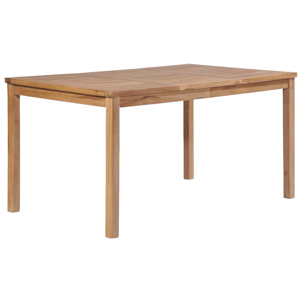 7 részes tömör tíkfa kerti étkezőgarnitúra 150 x 90 cm