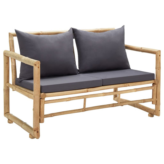 bambusz kerti pad párnákkal 115 cm