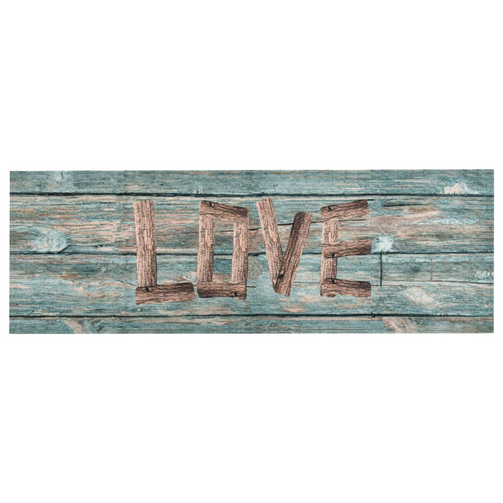 "Love" feliratú mosható konyhaszőnyeg 60 x 300 cm