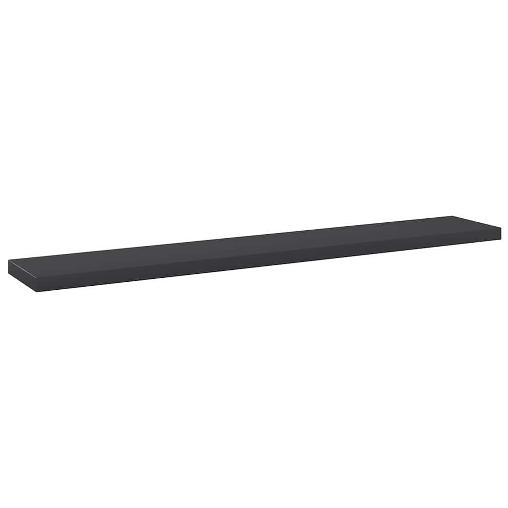 4 db szürke forgácslap könyvespolc 60 x 10 x 1,5 cm