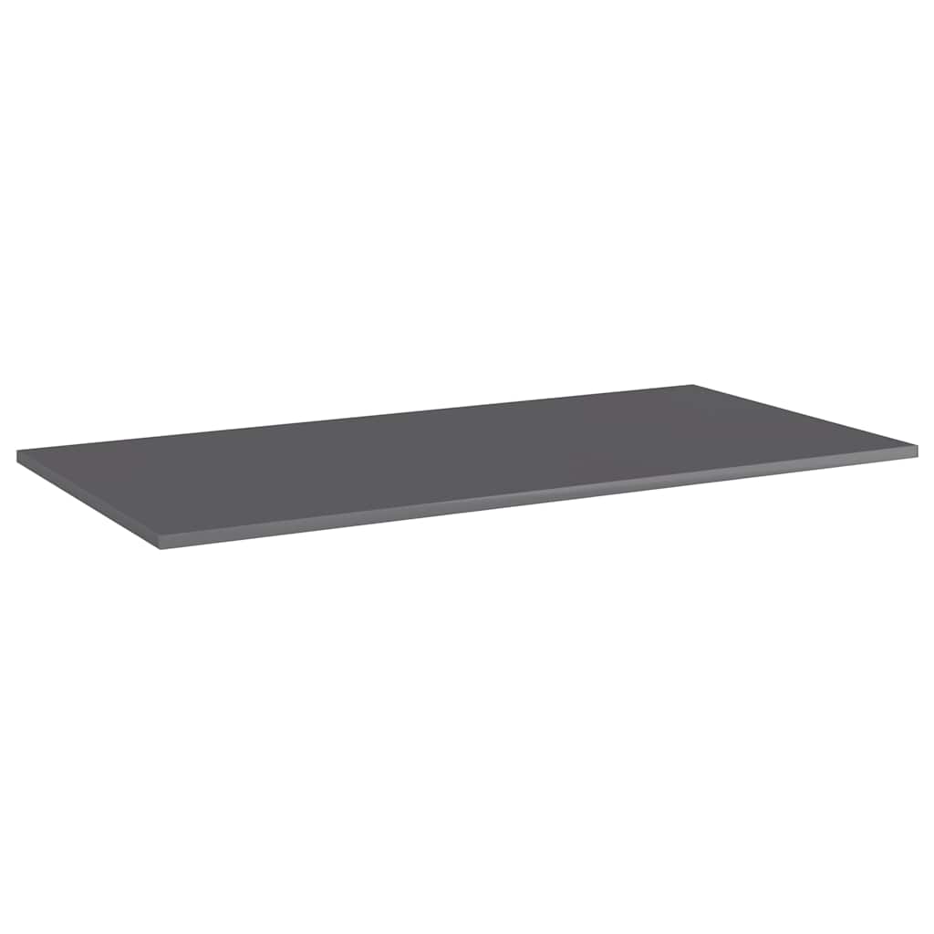 4 db magasfényű szürke forgácslap könyvespolc lap 80x20x1,5 cm