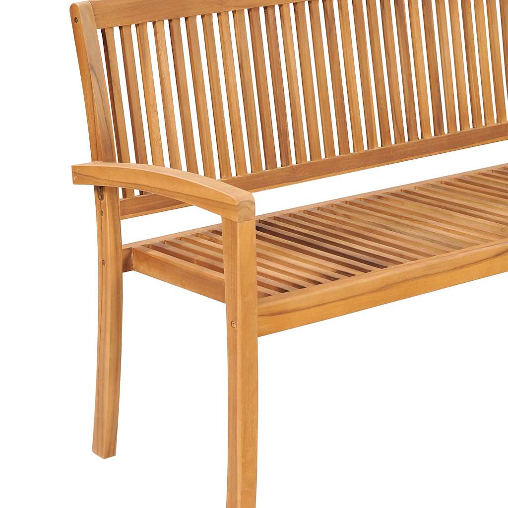 tömör tíkfa rakásolható kerti pad párnával 159 cm
