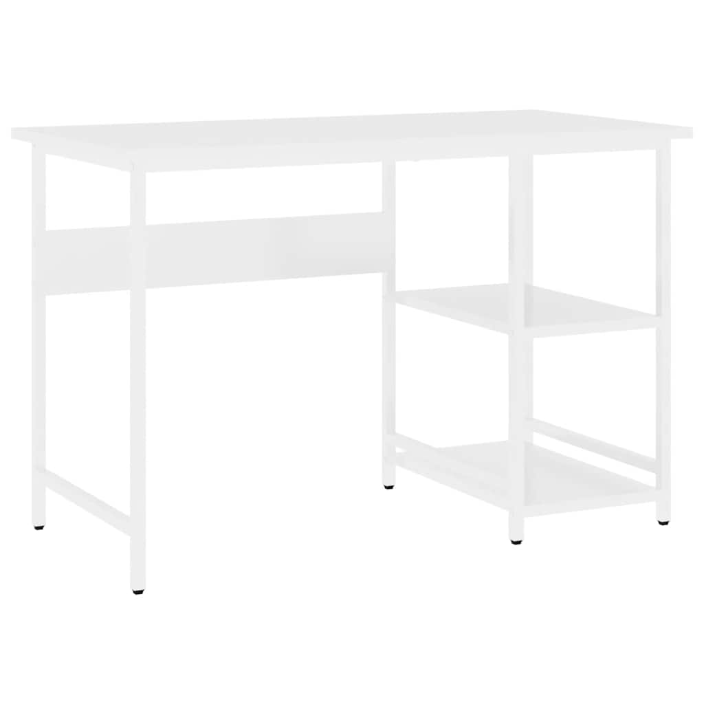 fehér MDF és fém számítógépasztal 105 x 50 x 72 cm
