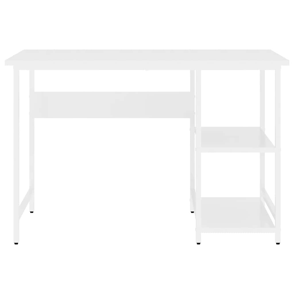 fehér MDF és fém számítógépasztal 105 x 50 x 72 cm