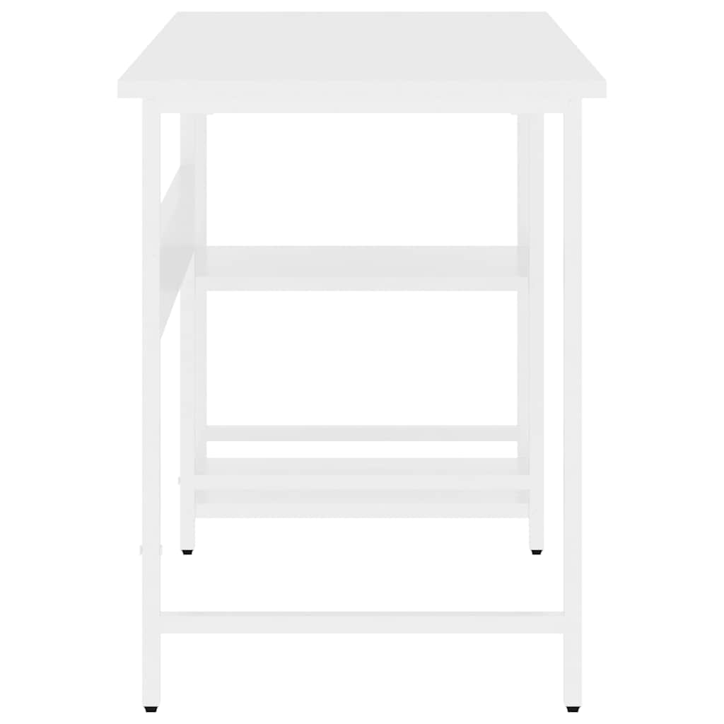 fehér MDF és fém számítógépasztal 105 x 50 x 72 cm