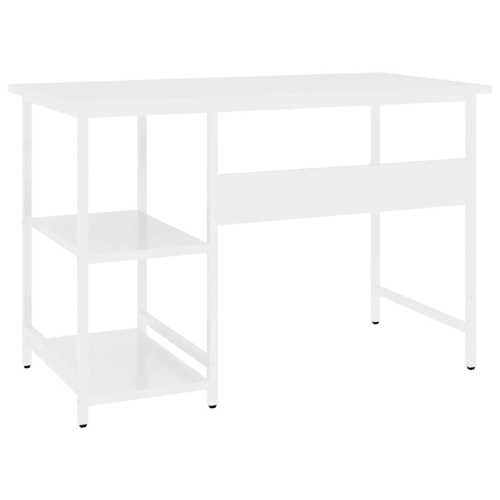 fehér MDF és fém számítógépasztal 105 x 50 x 72 cm
