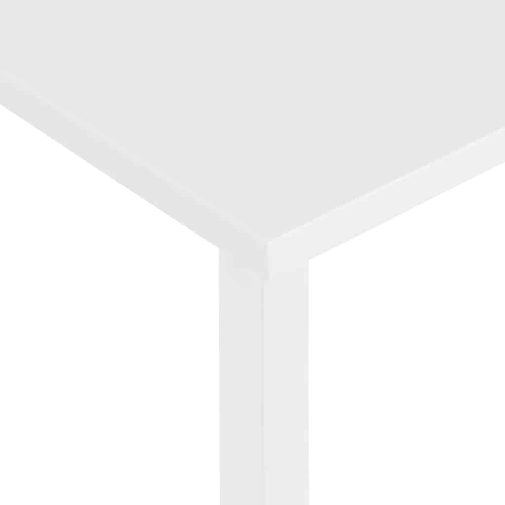 fehér MDF és fém számítógépasztal 105 x 50 x 72 cm