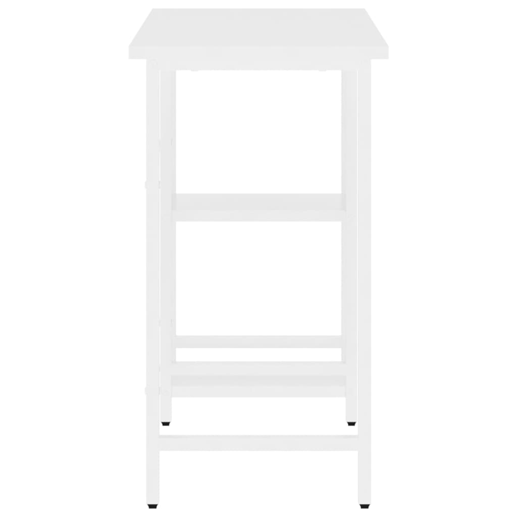 fehér MDF és fém számítógépasztal 80 x 40 x 72 cm