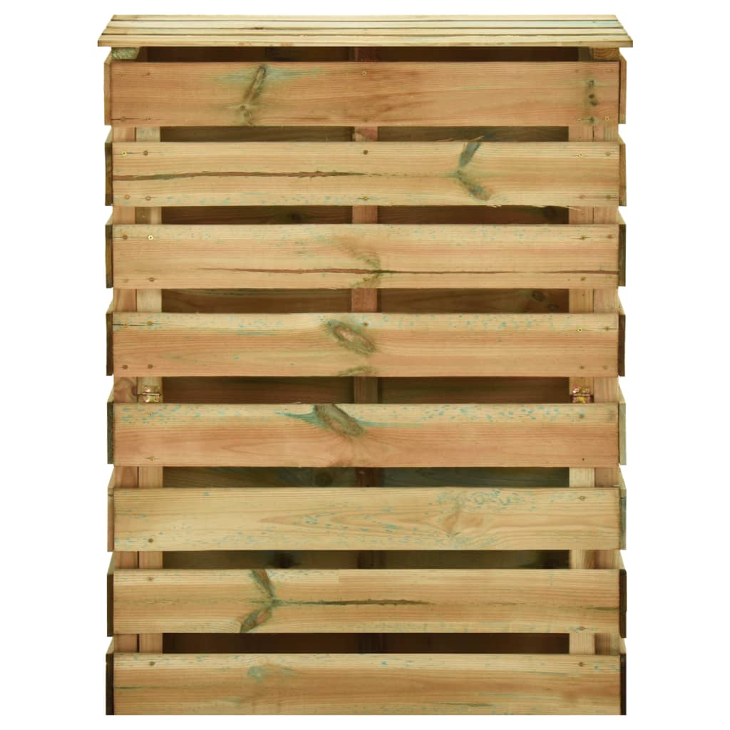 lécezett impregnált fenyőfa kerti komposztáló 80x50x100 cm