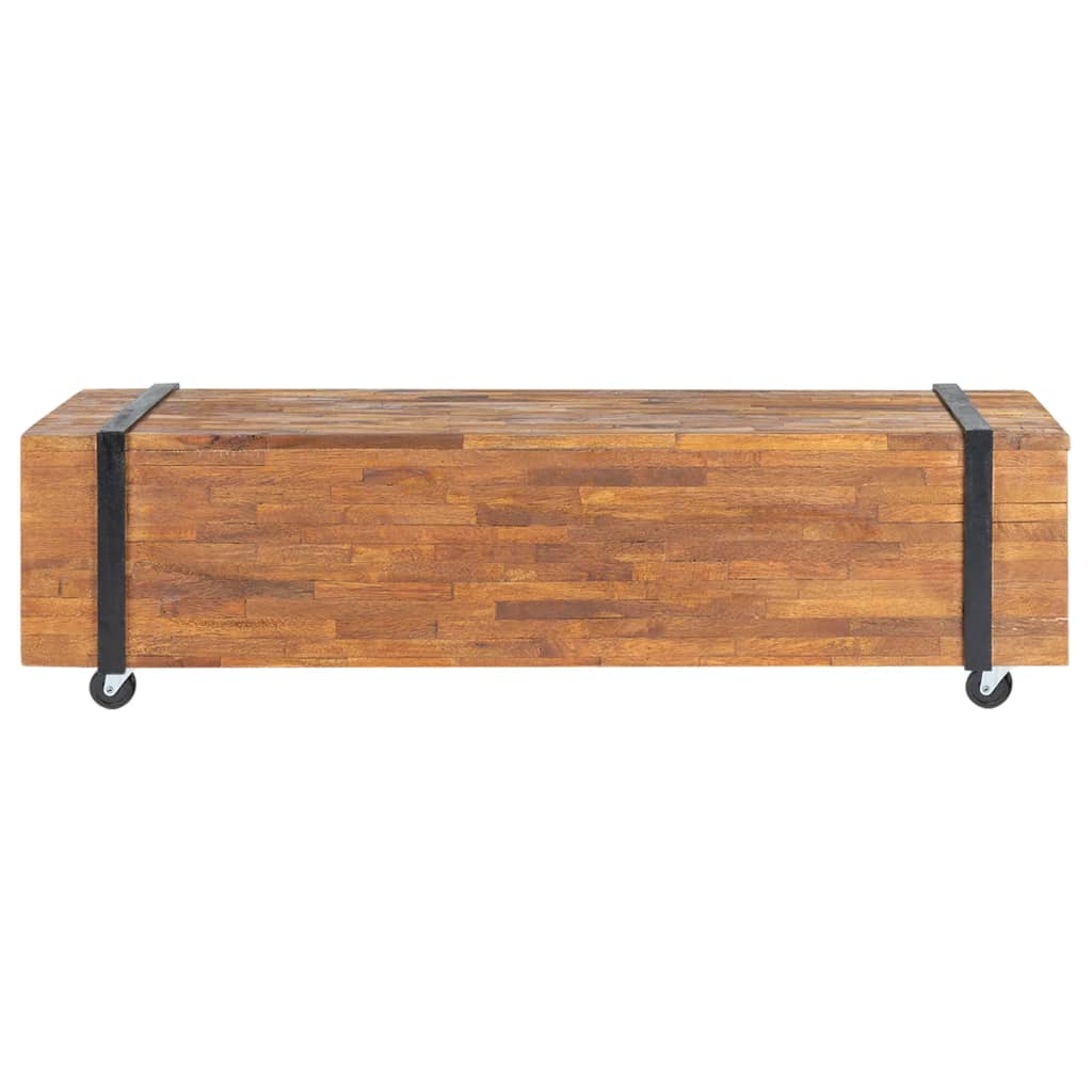 tömör tíkfa TV-állvány 110 x 30 x 32,5 cm