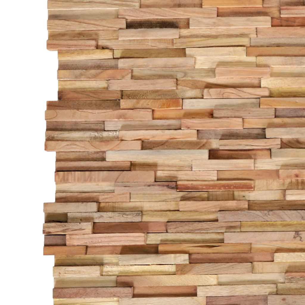10 db tömör tíkfa 3D falburkoló panel 1,08 m²