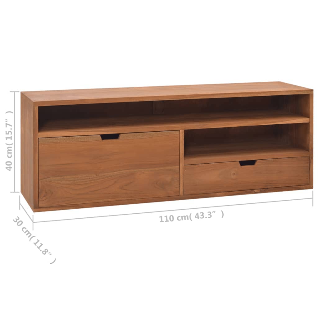 tömör tíkfa TV-szekrény 110 x 30 x 40 cm