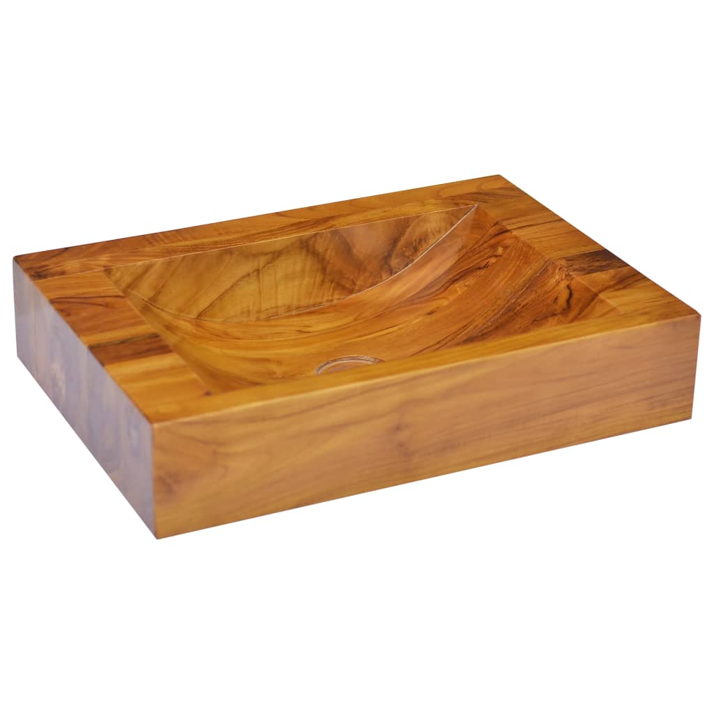 tömör tikfa mosdókagyló 50 x 35 x10 cm