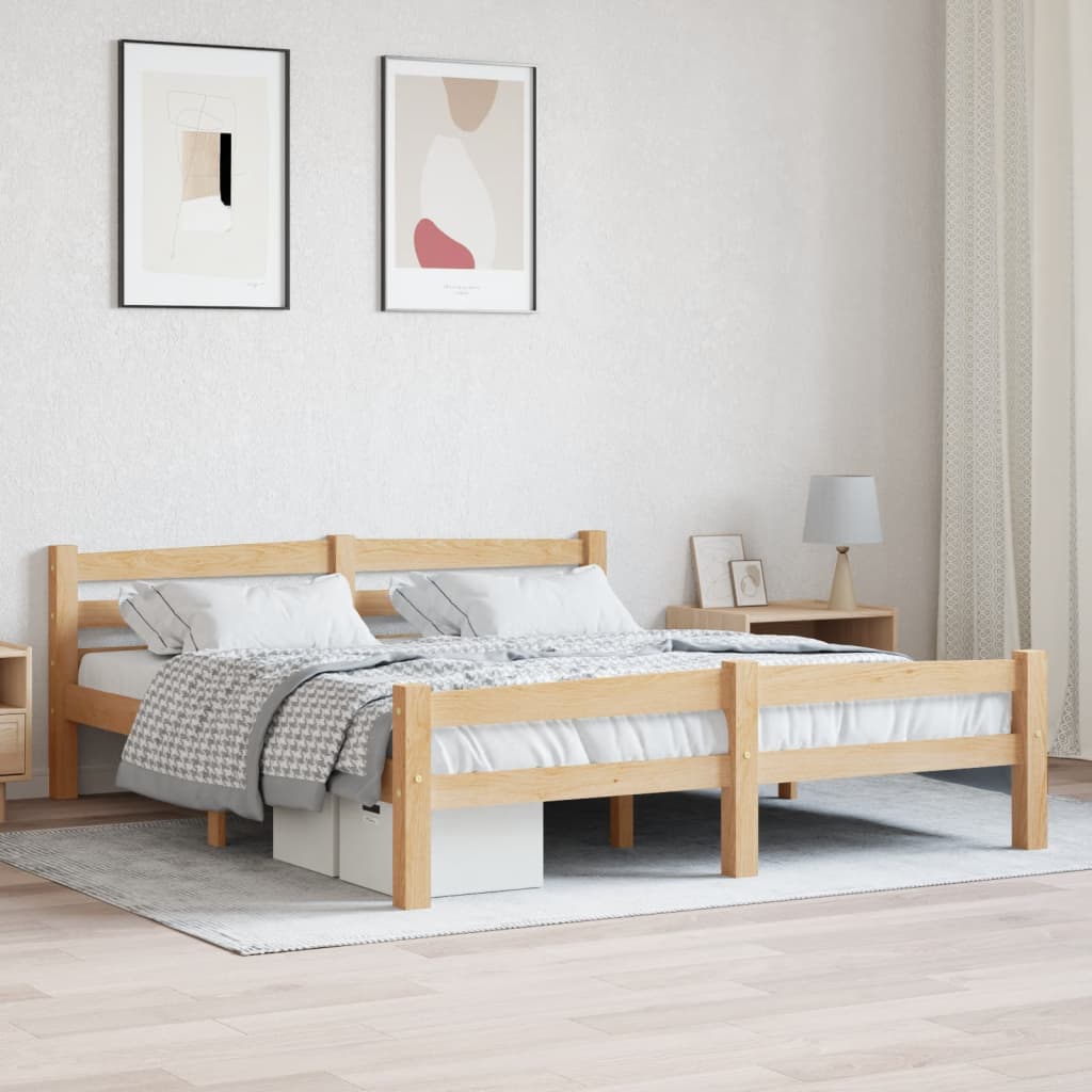 tömör fenyőfa ágykeret 160 x 200 cm