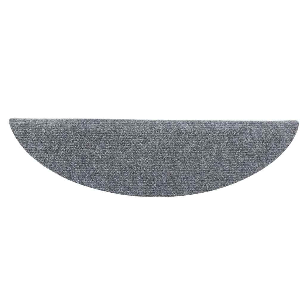 10db világosszürke lyukasztott öntapadó lépcsőszőnyeg 56x17x3cm