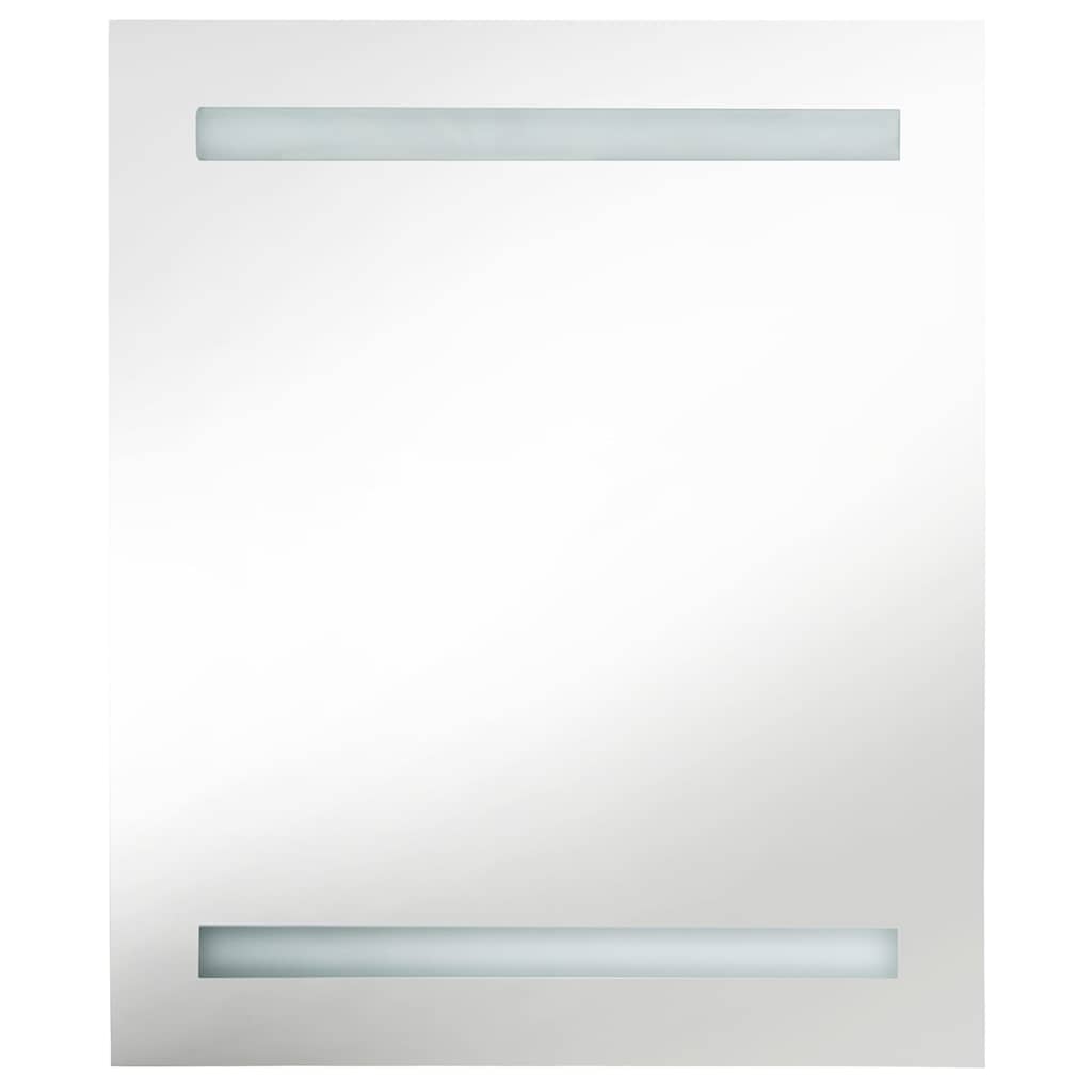fekete LED-es tükrös fürdőszobaszekrény 50 x 14 x 60 cm