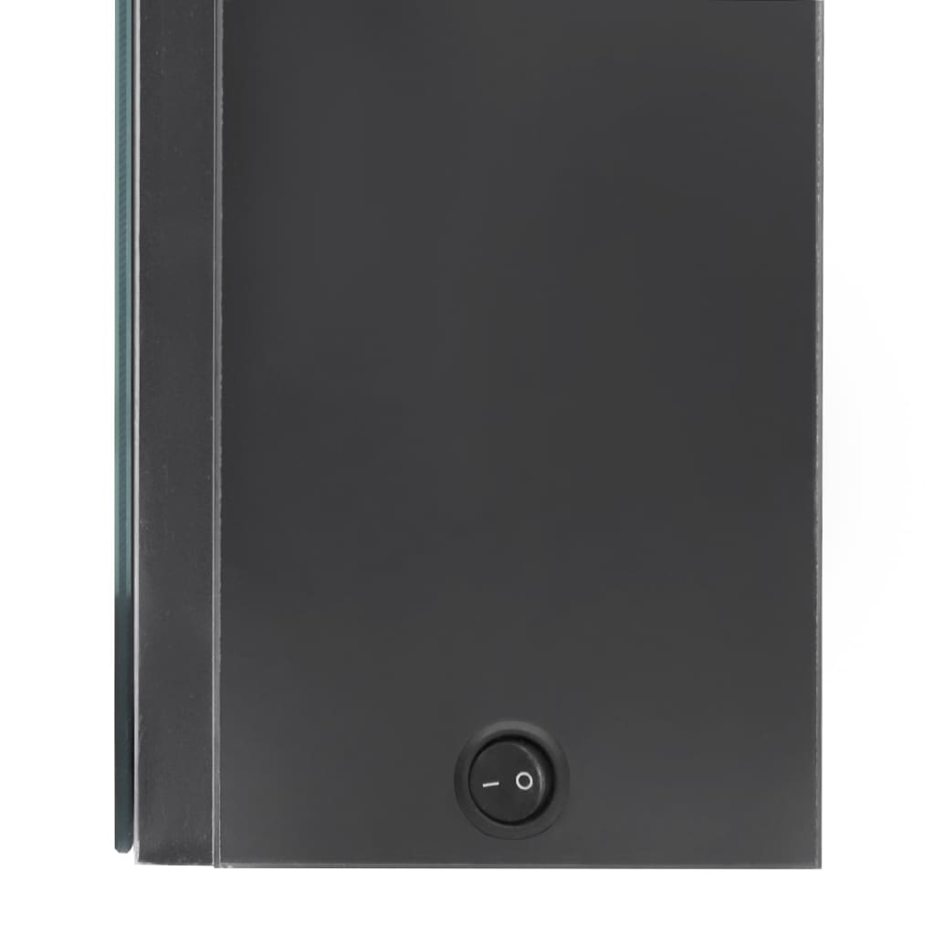 szürke LED-es tükrös fürdőszobaszekrény 50 x 13 x 70 cm