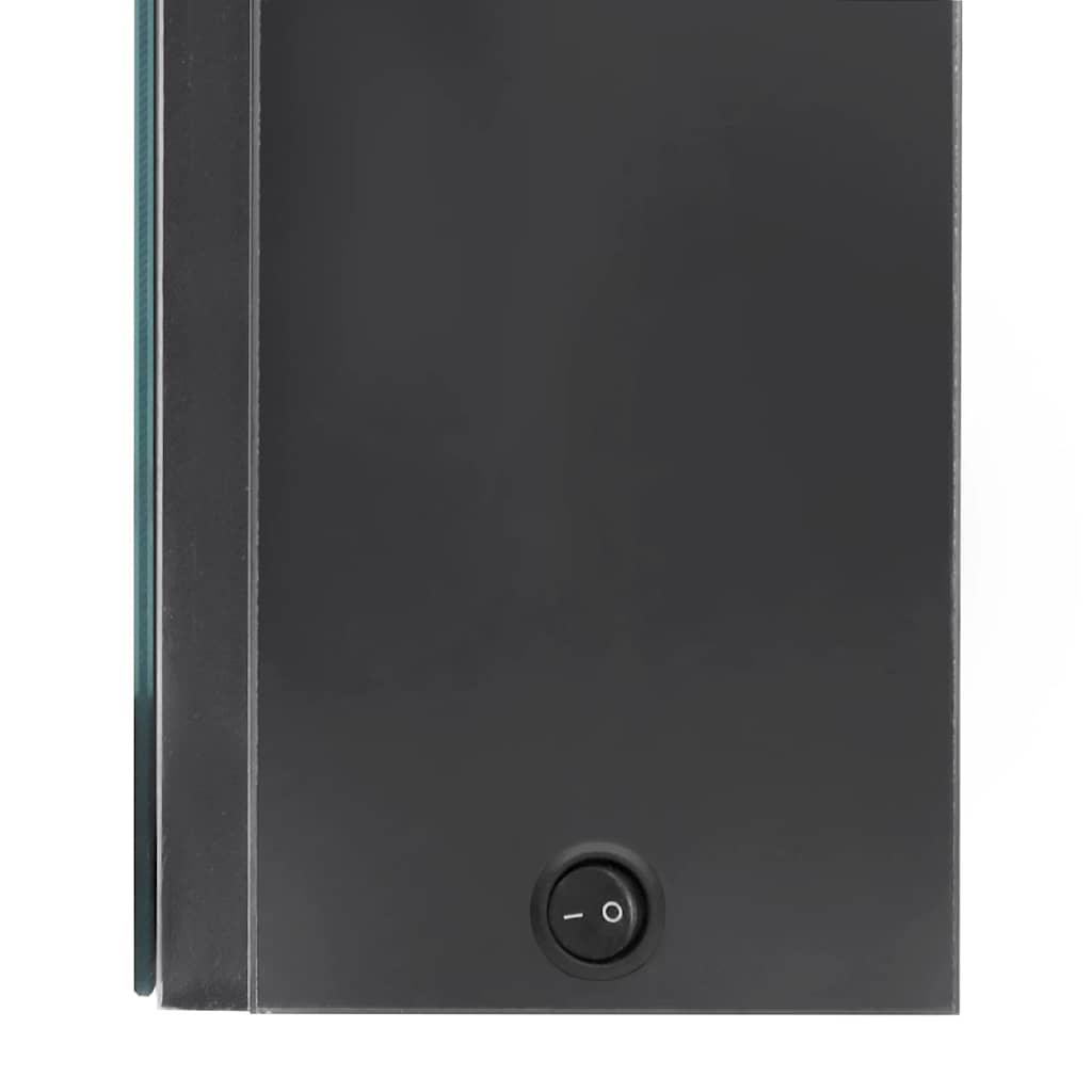 szürke LED-es tükrös fürdőszobaszekrény 80 x 12 x 68 cm