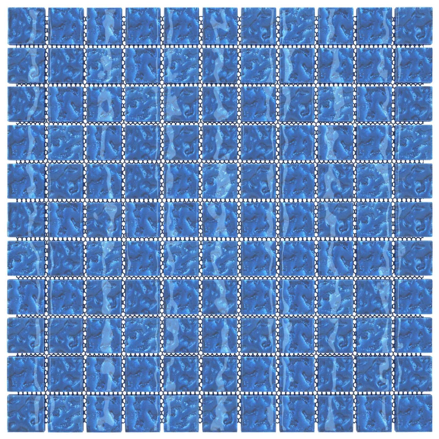Mozaik csempe 11 pcs Kék 50 x 50 cm Üveg