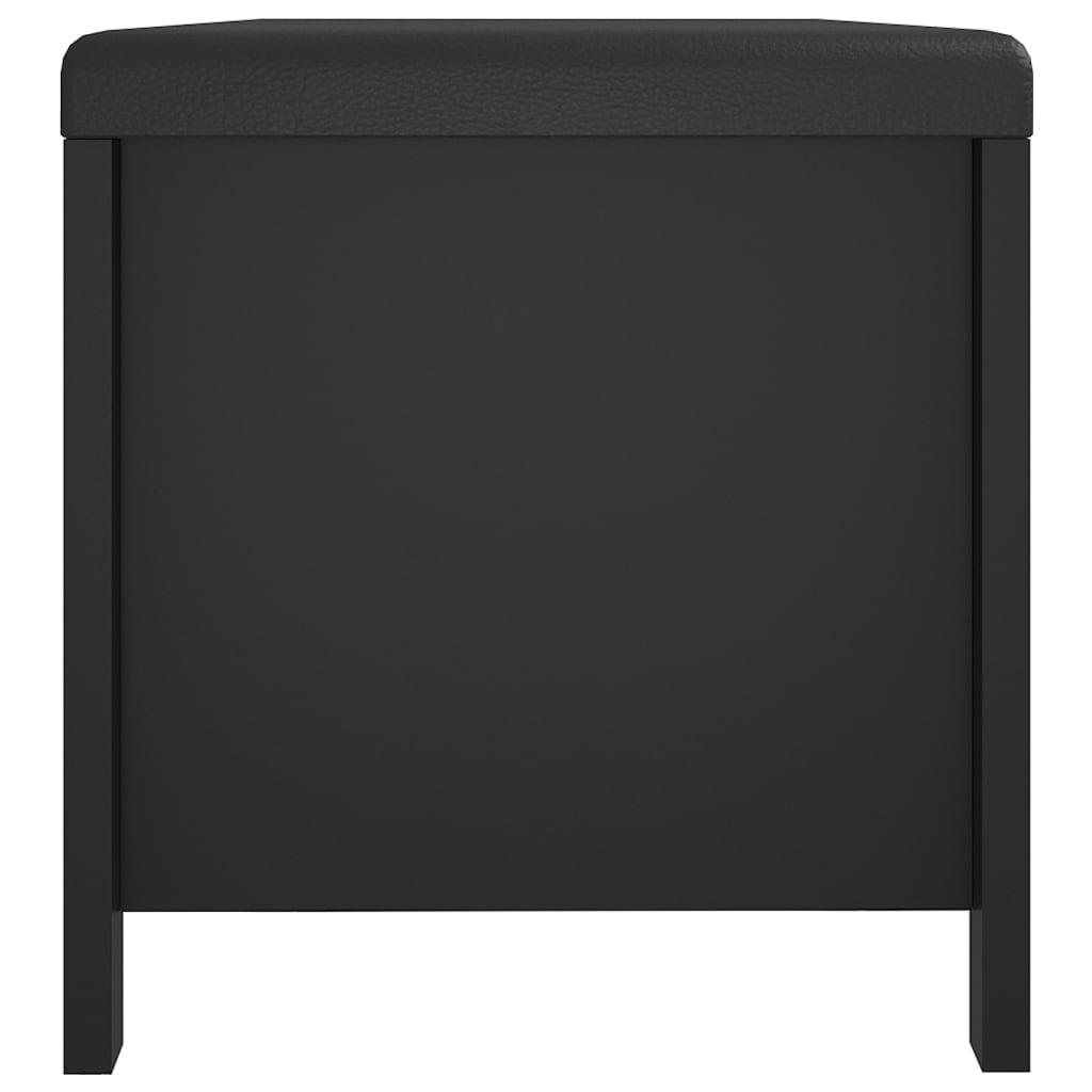 fekete szerelt fa tárolódoboz párnával 105 x 40 x 45 cm
