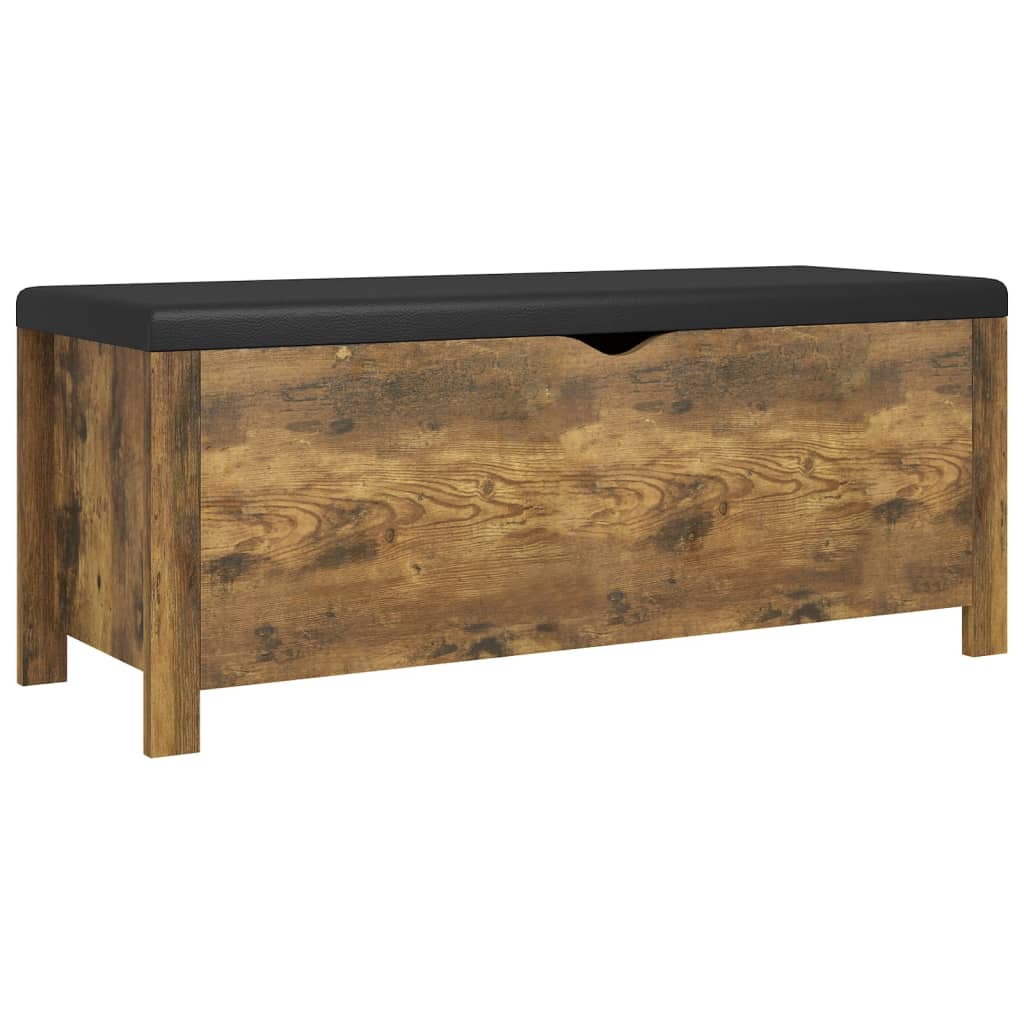 füstölt tölgy színű tárolódoboz párnával 105 x 40 x 45 cm