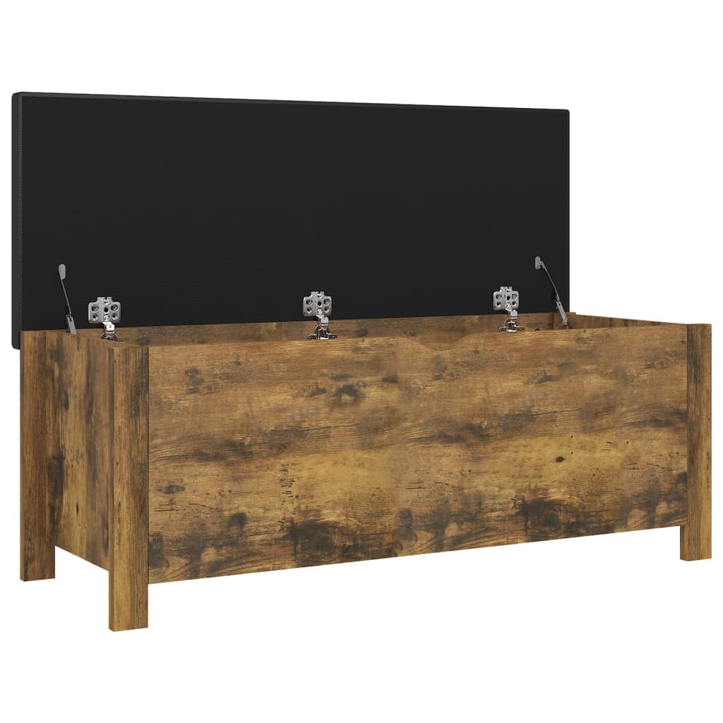 füstölt tölgy színű tárolódoboz párnával 105 x 40 x 45 cm