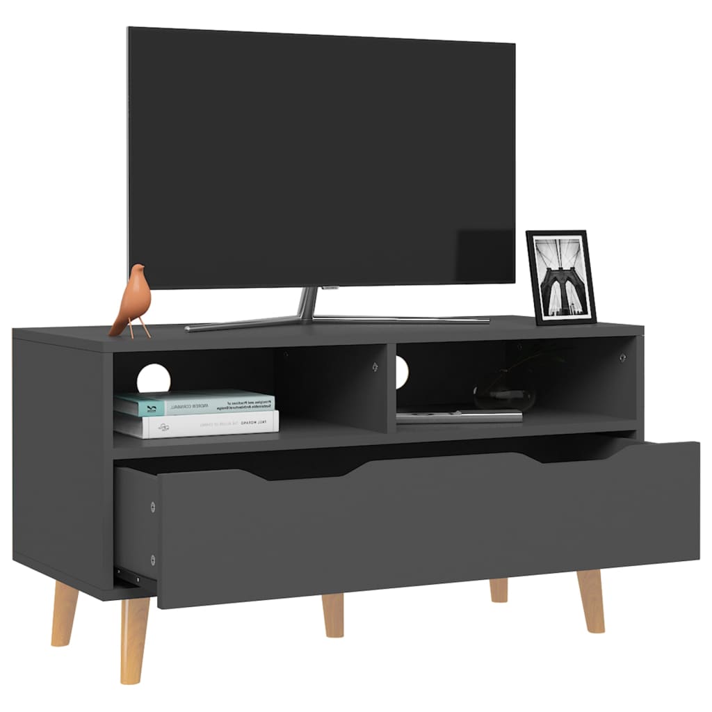 szürke szerelt fa TV-szekrény 90 x 40 x 48,5 cm