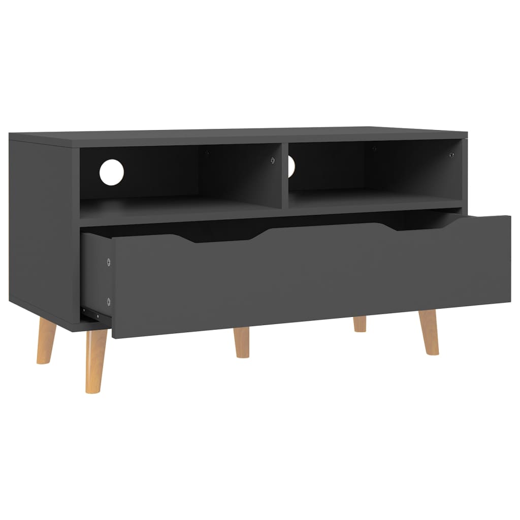 szürke szerelt fa TV-szekrény 90 x 40 x 48,5 cm