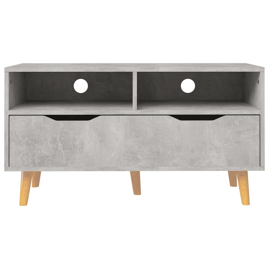 betonszürke szerelt fa TV-szekrény 90 x 40 x 48,5 cm