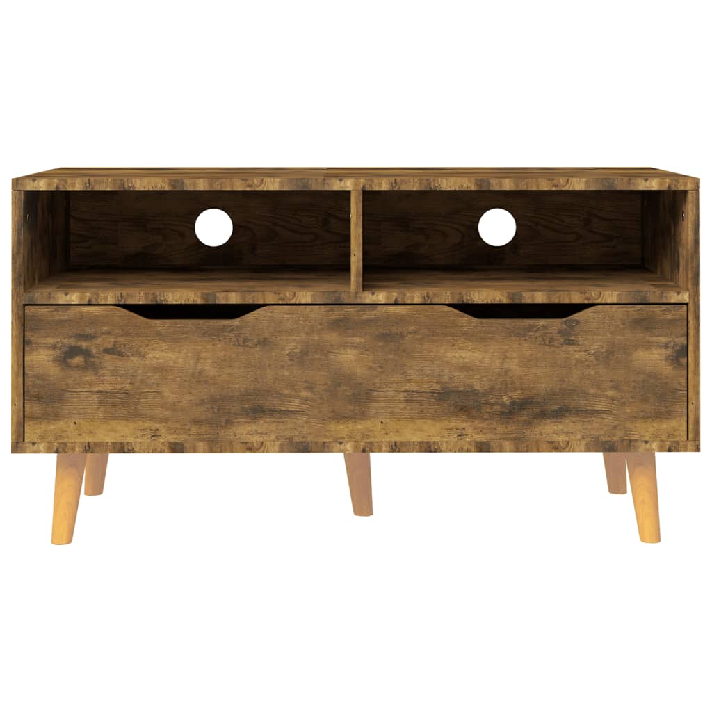 füstös tölgy színű szerelt fa TV-szekrény 90 x 40 x 48,5 cm