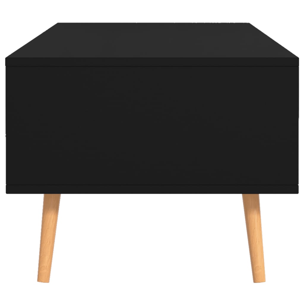 fekete szerelt fa dohányzóasztal 100 x 49,5 x 43 cm
