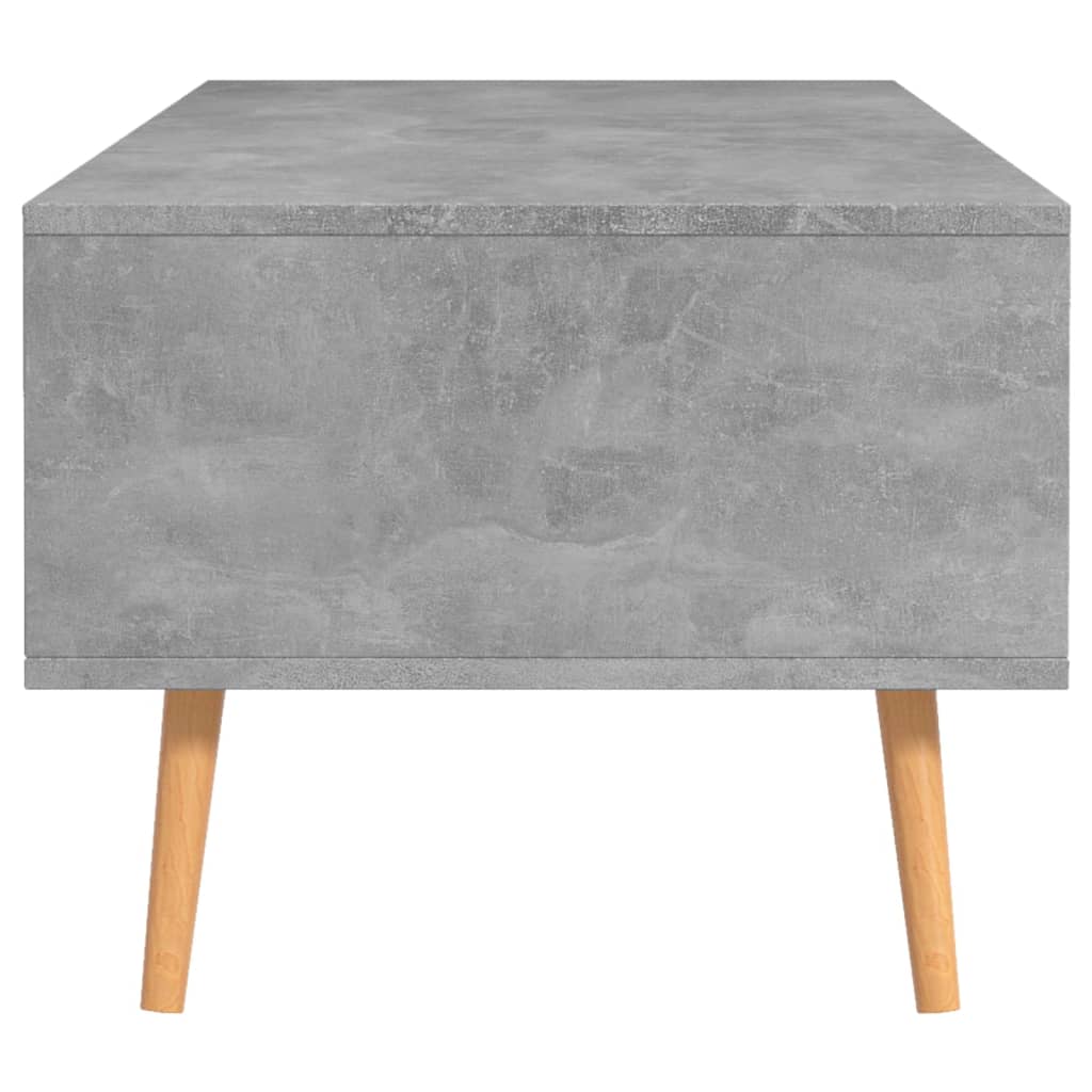 betonszürke szerelt fa dohányzóasztal 100 x 49,5 x 43 cm