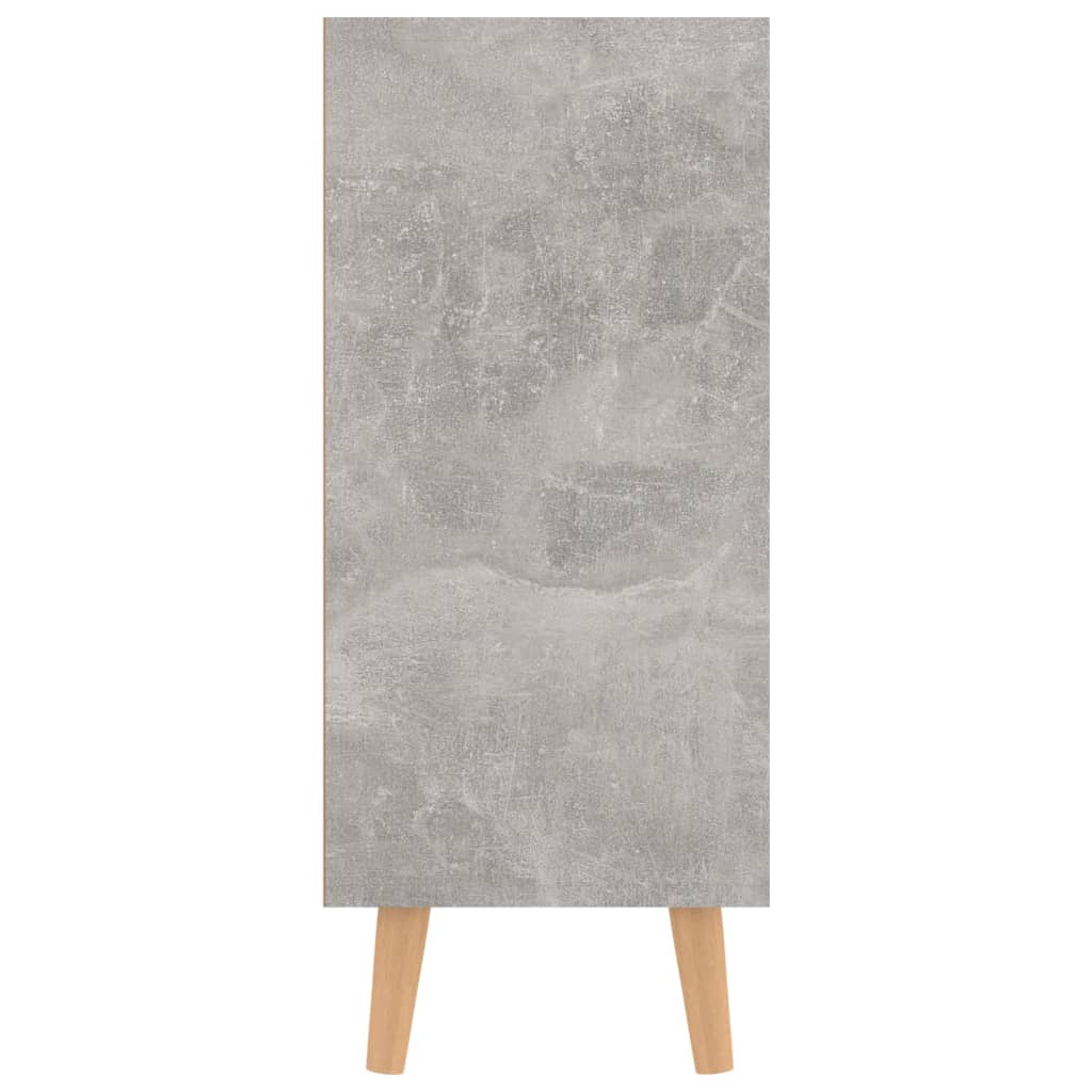 betonszürke szerelt fa tálalószekrény 90 x 30 x 72 cm