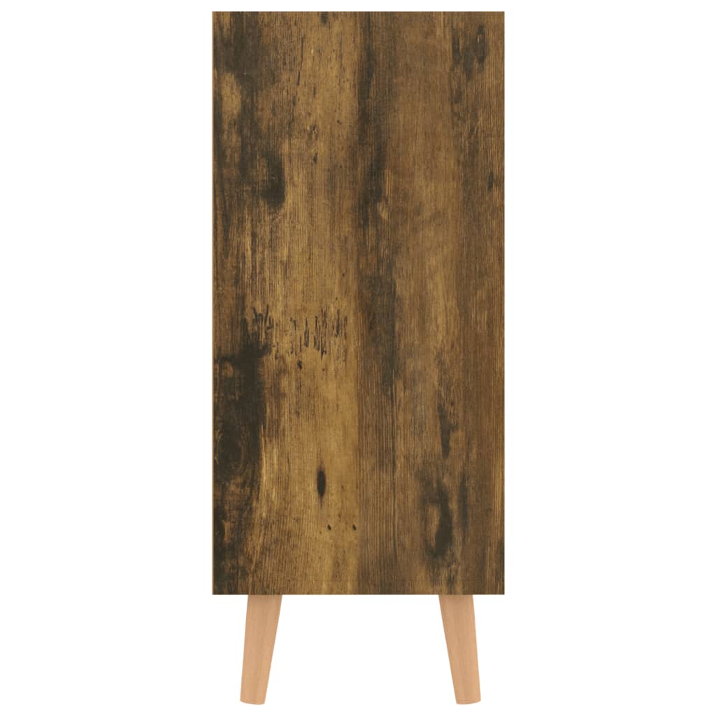 füstös tölgy színű szerelt fa tálalószekrény 90 x 30 x 72 cm