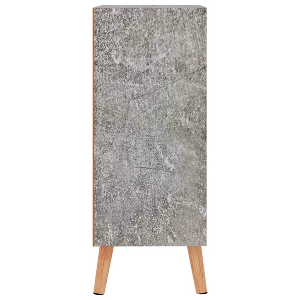 betonszürke szerelt fa tálalószekrény 60 x 30 x 72 cm