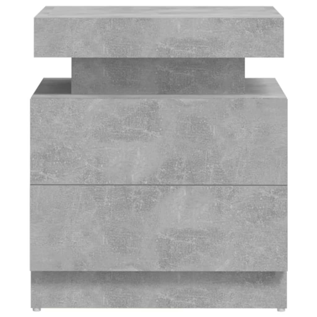 betonszürke szerelt fa éjjeliszekrény 45 x 35 x 52 cm
