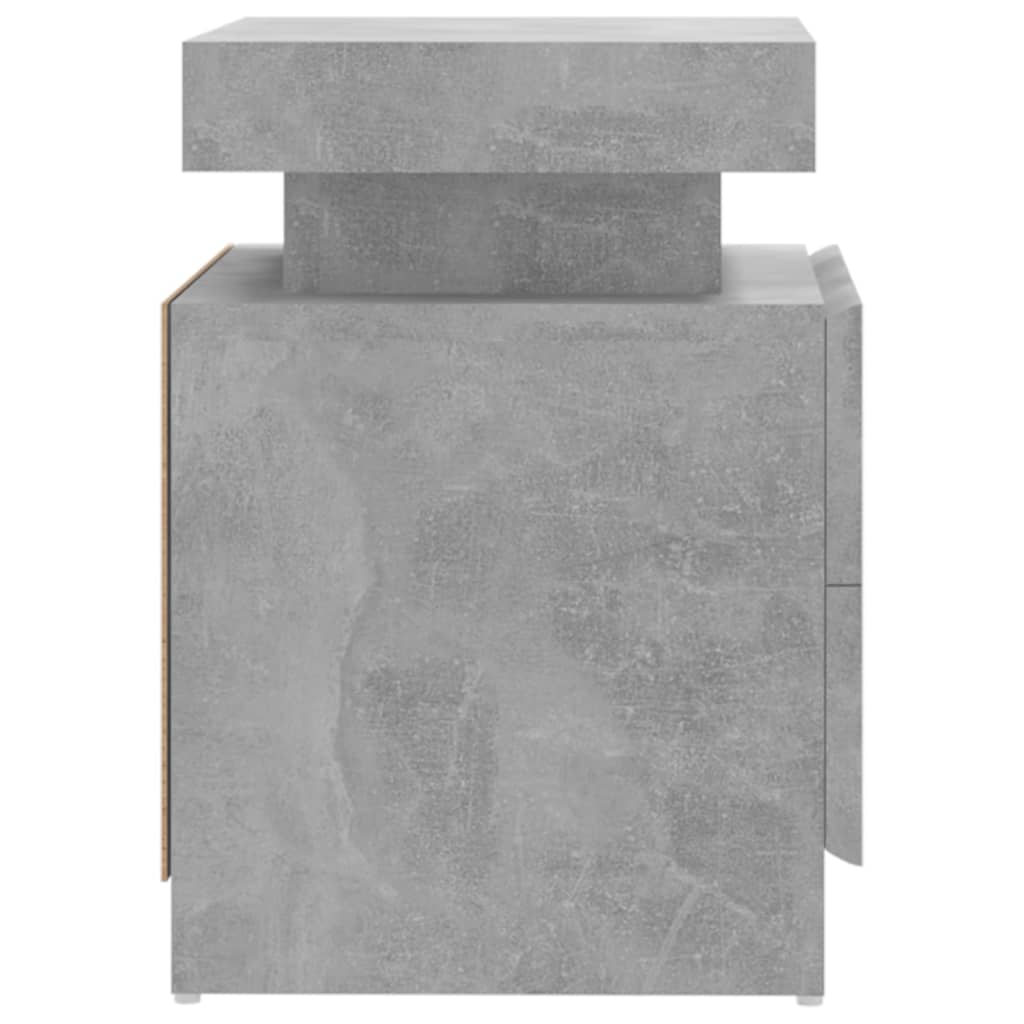 betonszürke szerelt fa éjjeliszekrény 45 x 35 x 52 cm