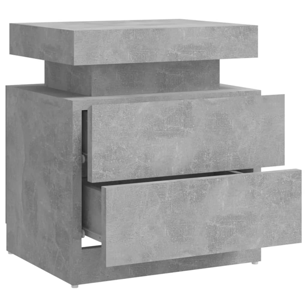 betonszürke szerelt fa éjjeliszekrény 45 x 35 x 52 cm