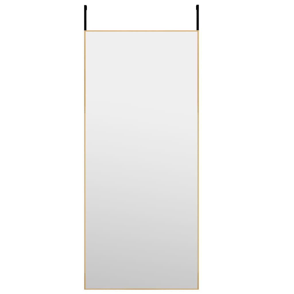 arany üveg és alumínium ajtótükör 40x100 cm
