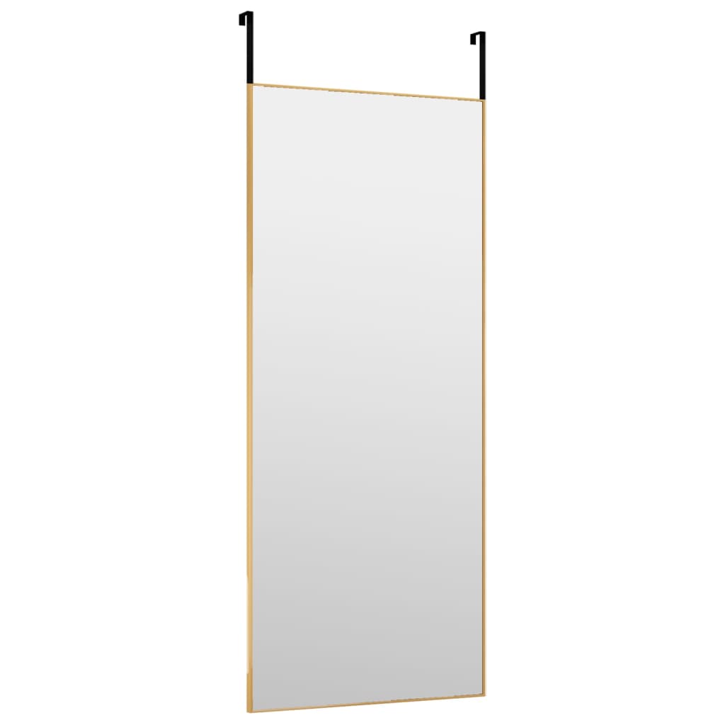 arany üveg és alumínium ajtótükör 40x100 cm