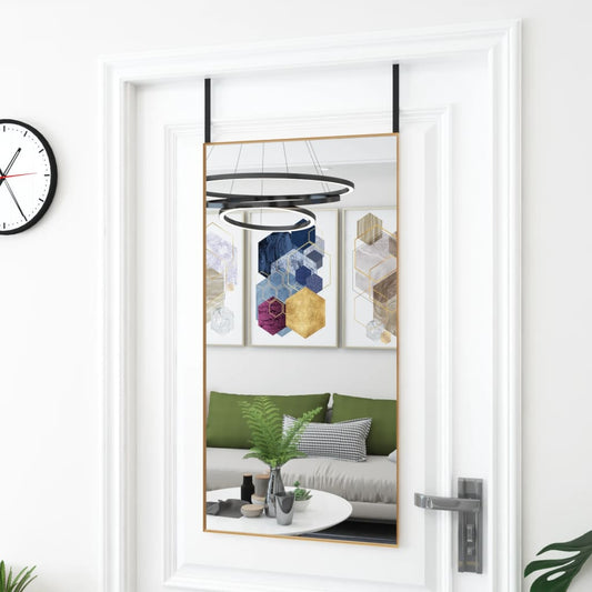 arany üveg és alumínium ajtótükör 50x100 cm