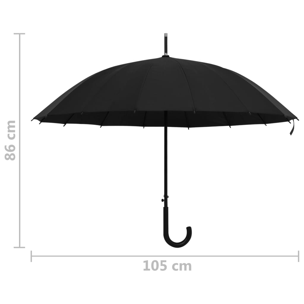 fekete automatikus esernyő 105 cm