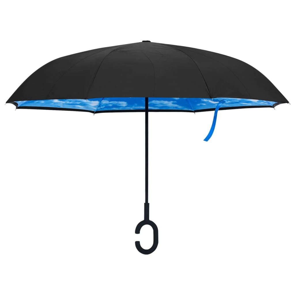 fekete C-markolatú esernyő 108 cm