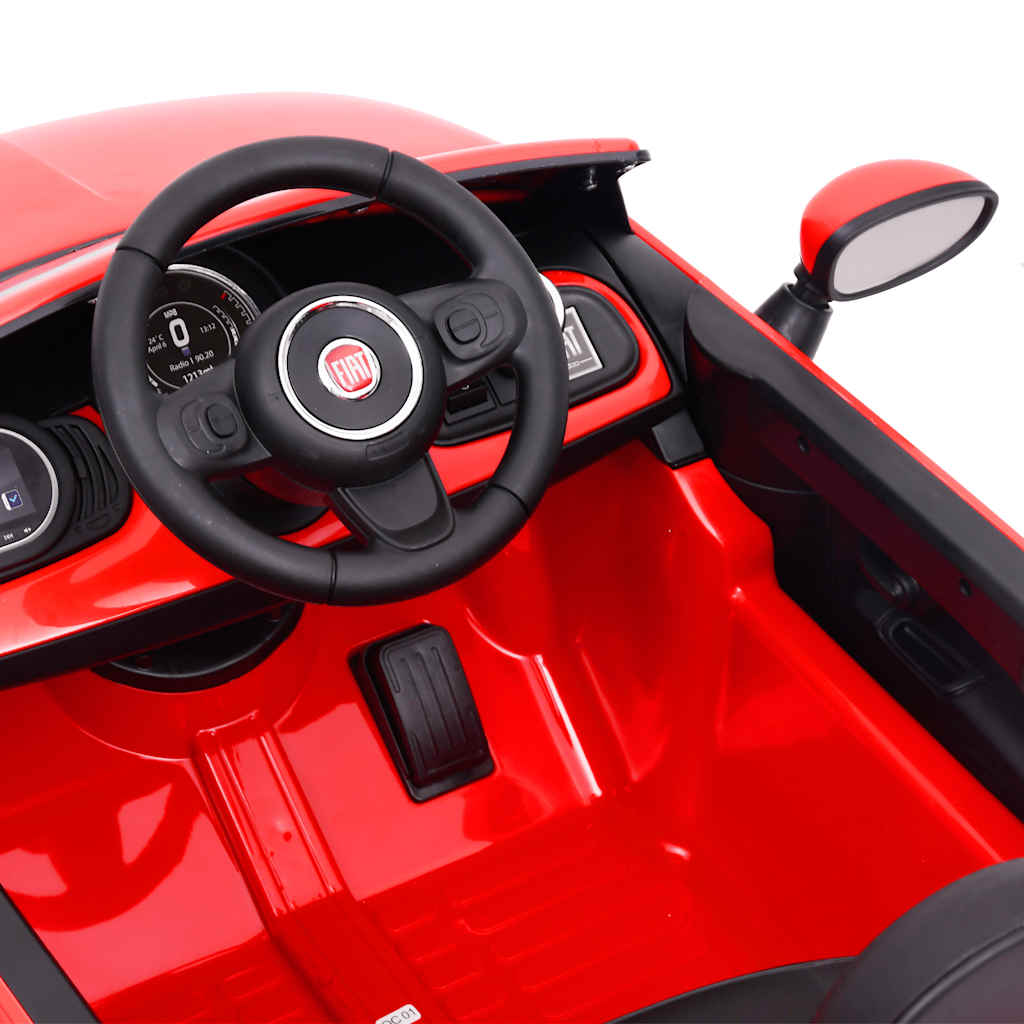 piros elektromos gyerek autó Fiat 500